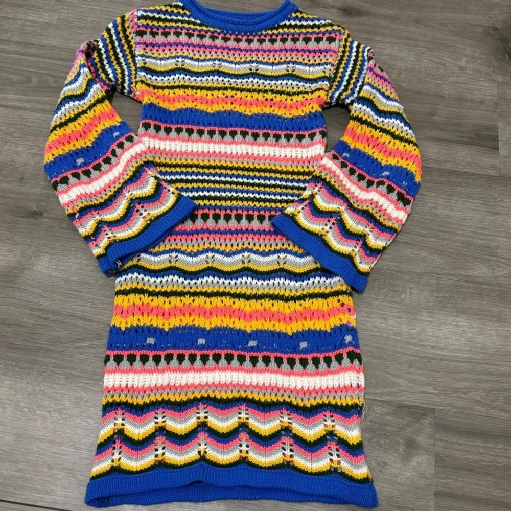 Verge Girl Crochet Rainbow‎ Dress
$98 Retail COLORFUL Knit EUC
